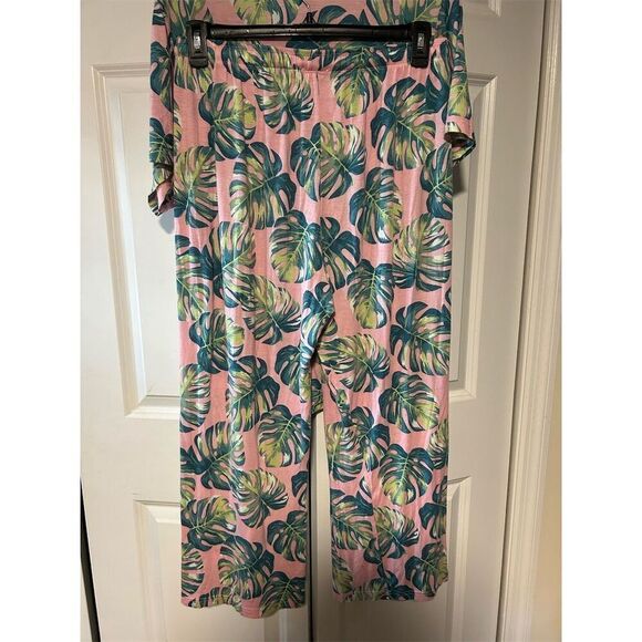 Cozy Zoe Women's Pink Floral Cami Pajama Set Size M Summer Sleepwear - Picture 5 of 9